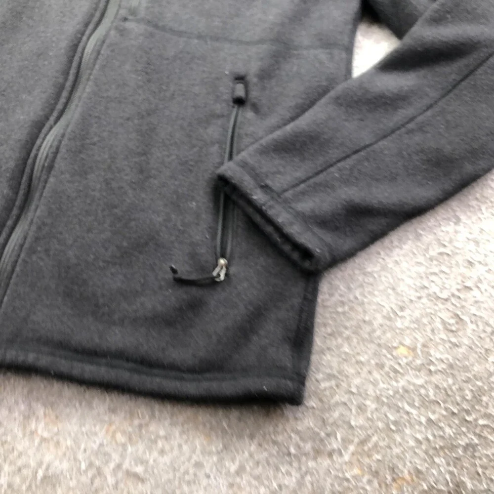 The North Face Jacket Mens Medium Gray Fleece Full Zip Sherpa Outdoor Hiking
